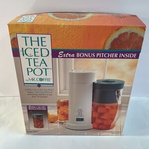VTG Iced Tea Pot Mr Coffee TM1P Teal Extra Pitcher 2QT Electric Ice Tea Maker